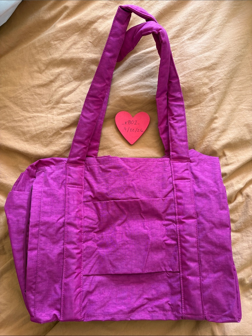 Used Deep Fuschia Baggu Small Cloud Carry On - Picture 2 of 4